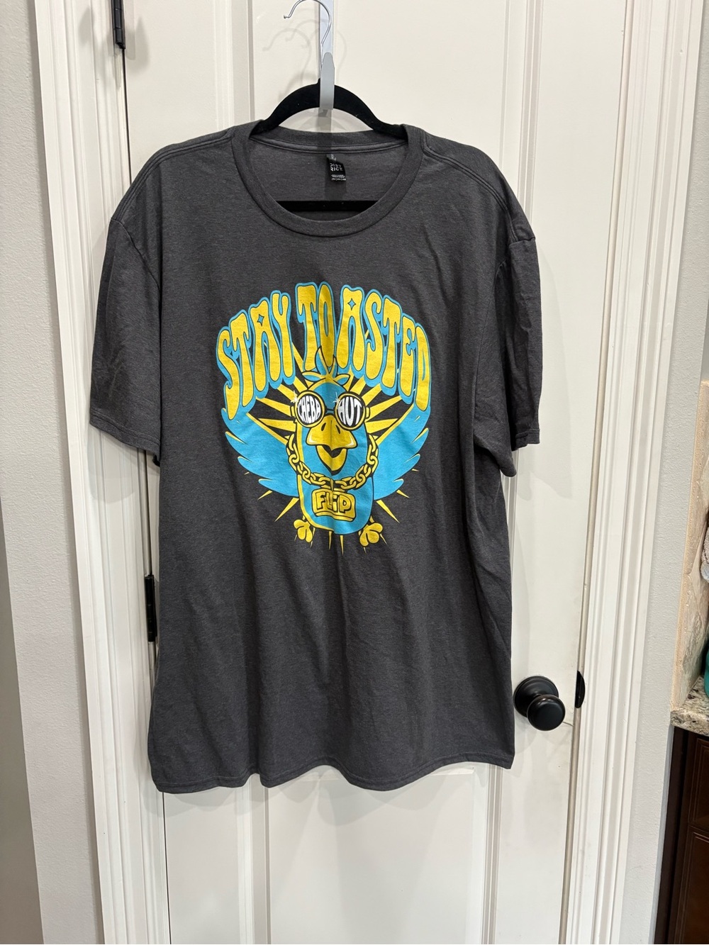 Stay Toasted dark gray men’s short sleeve tshirt District 3XL new without tag